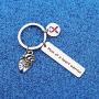 WUSUANED CHD Keychain Mom/Dad of A Heart Warrior Keychain Congenital Defect Awareness Gift for Heart Warrior Mom Dad