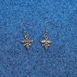 WUSUANED Physician Assistant PA Drop Dangle Earrings Medical Jewelry PA Graduation Gift For Doctor Nurse Medical Student