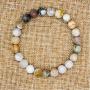 Bivei Natural Gem Semi Precious Reiki Healing Crystals Handmade 8mm Round Beads Stretch Bracelet