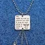 WUSUANED Traveller Keychain Gift May Angels Fly with You Wherever You Roam Bring You Back Safely to Family and Home