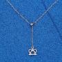 WUSUANED Intertwined Heart And Triangle Adoption Symbol Pendant Y Necklace Adoption Jewelry Gift For Stepmom Stepdaughter