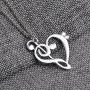 Silver Musical Note Necklace Pendant Treble Clef Music Jewelry for Women Girlfriend Daughter