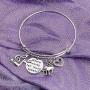 ENSIANTH Music Gift Where Words Fail Music Speaks Expandable Music Charm Bangle Music Lovers Jewelry